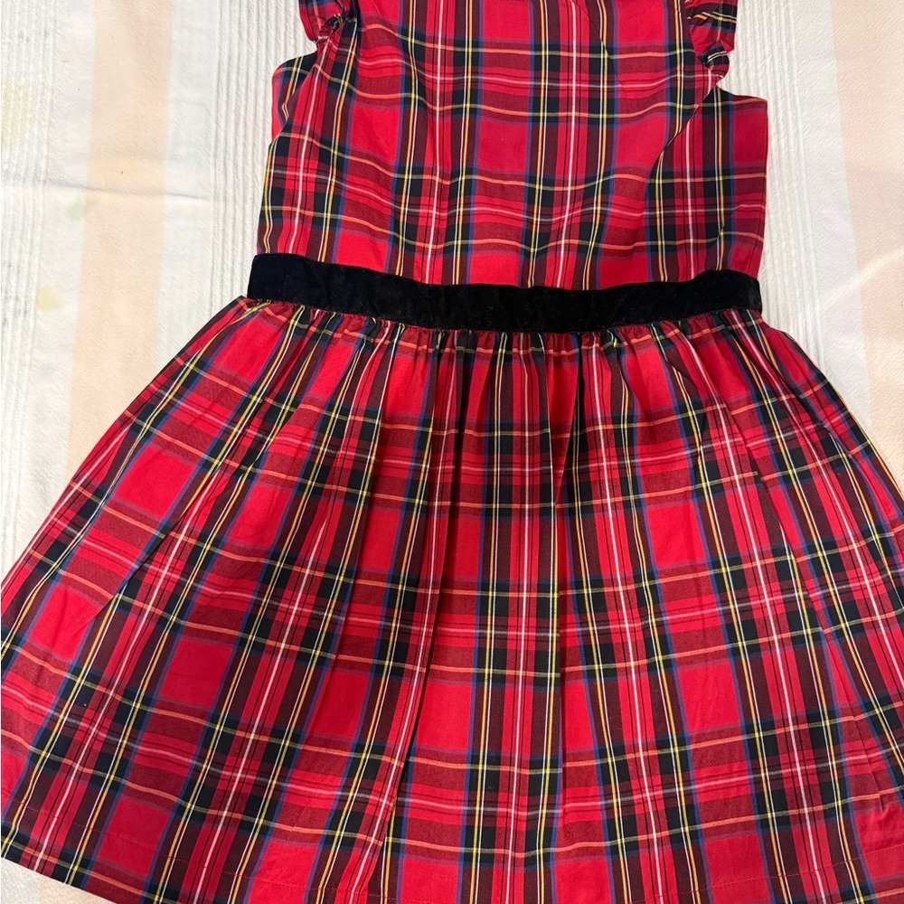 Crewcuts JCrew Vibrant Red Plaid Tartan Dress